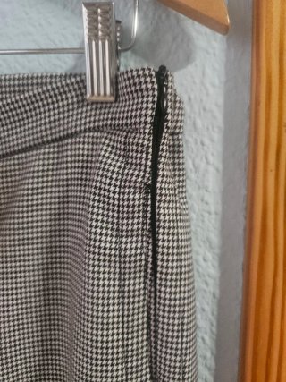 Pantalón Mango Talla 34 Gris