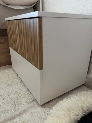 Mesitas de noche y cabecero madera