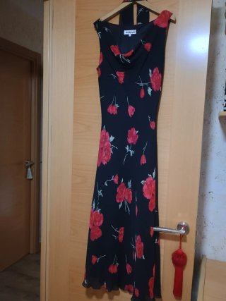 Vestido fiesta El Corte Inglés floral negro