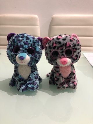 Set 2 Peluches Leopardo Beanie Boos