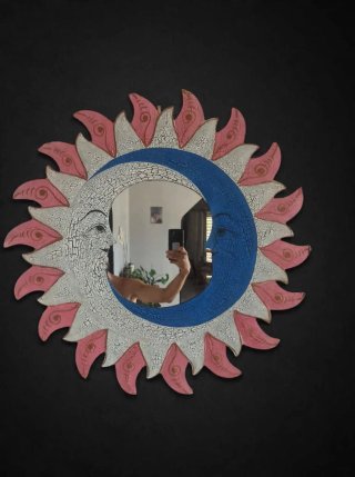 Specchio Sole e Luna Decorativo