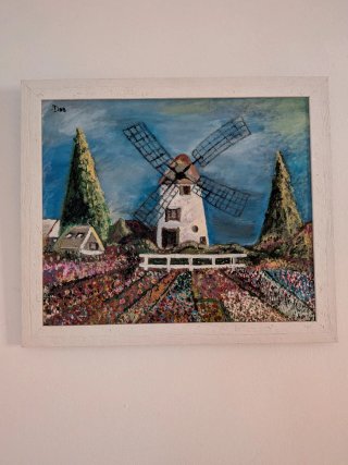 Lienzo pintado a mano por mi.