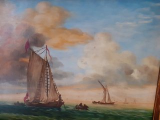 Pareja de cuadros de marinas