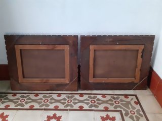 Pareja de cuadros de marinas