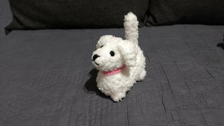 Peluche cane barboncino amigurumi bianco