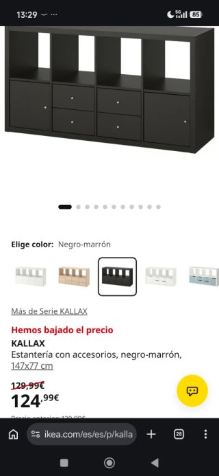 Se venden estos tres muebles de Ikea. En negro.