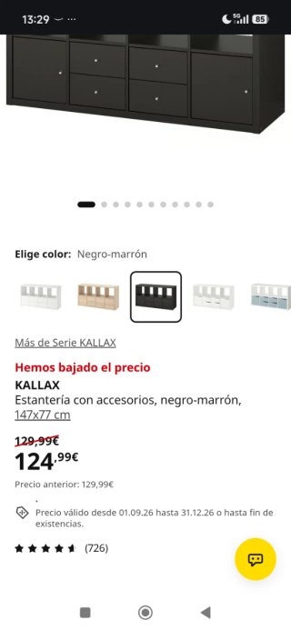 Se venden estos tres muebles de Ikea. En negro.