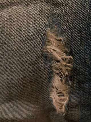 Pantalón tejano Zara Basic desgastado con rotos