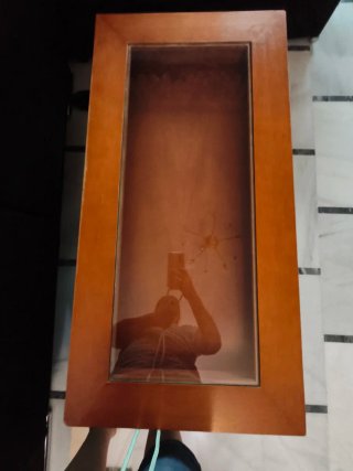 Mesa centro madera cristal elevable