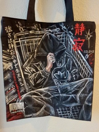 Bolsa Tote Pintada Silencio