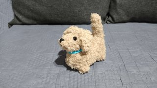 Peluche cane barboncino amigurumi beige