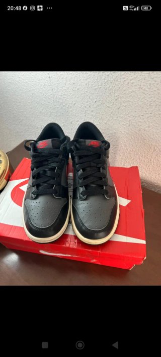 Zapatillas Nike Dunk Low negro/gris/rojo