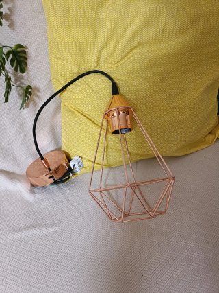Lámpara colgante cobre geométrica