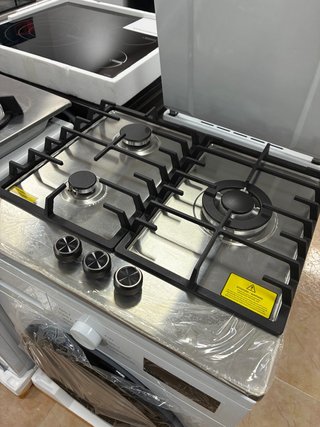 Placa encimera inox 3 fuegos