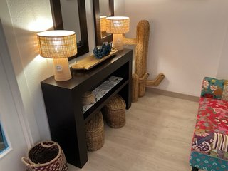 Lámpara Maisons du Monde Fibra Natural Beige