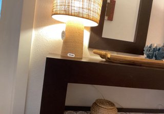 Lámpara Maisons du Monde Fibra Natural Beige