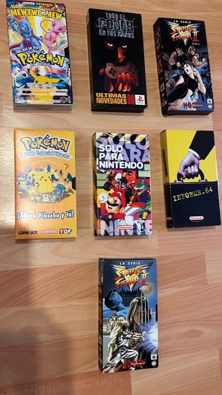 Lote VHS Pokémon y Street Fighter