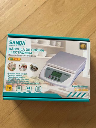 Báscula Cocina Digital 6 kg Precisión 0,1 g, nueva