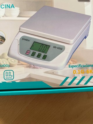 Báscula Cocina Digital 6 kg Precisión 0,1 g, nueva