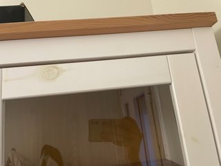 Vitrina Ikea Hemnes Madera y Cristal
