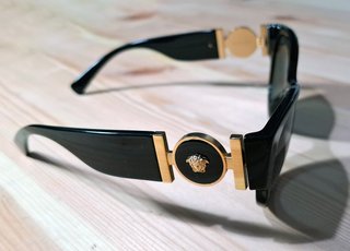Gafas de Sol Versace Originales Negras y Doradas