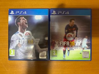Juegos PS4 FIFA 18 y FIFA 16