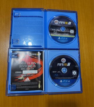 Juegos PS4 FIFA 18 y FIFA 16
