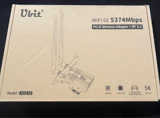 Adaptador WiFi 6E + Bluetooth 5.2 PCI-E Ubit AX210