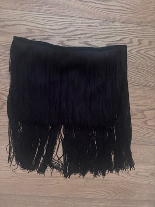 Top corto flecos Zara negro