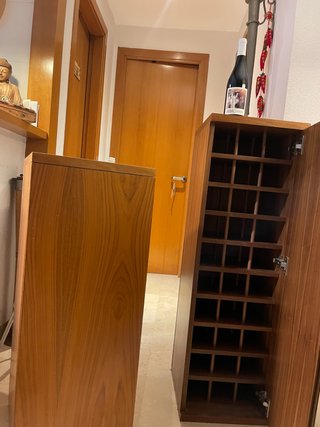 2 Botelleros de madera para vinos