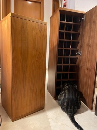 2 Botelleros de madera para vinos