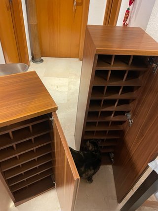 2 Botelleros de madera para vinos