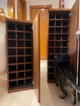 2 Botelleros de madera para vinos