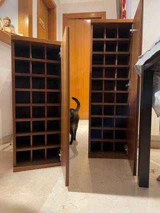 2 Botelleros de madera para vinos