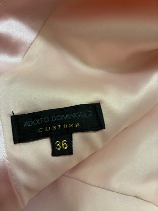 Vestido largo Adolfo Domínguez COSTURA rosa satén