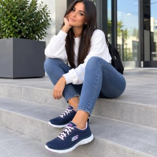Scarpe Skechers Donna Tg 38 Blu/Rosa