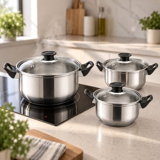 Batería cocina 11 piezas inox gas e inducción
