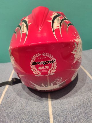 Casco de niño rojo para cross