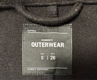 Abrigo negro talla S