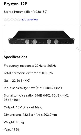 Bryston 12B Preamplificador Estéreo revisado
