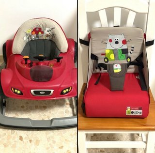 Conjunto andador+trona plegable Jané nueva