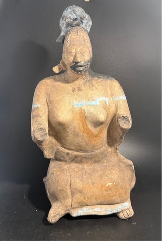 Figura Maya Jaina Mujer Sentada 32cm INAH