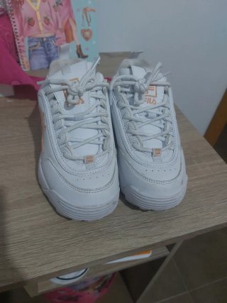 Deportivas Fila Disruptor Blancas Naranja