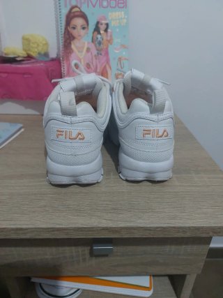 Deportivas Fila Disruptor Blancas Naranja