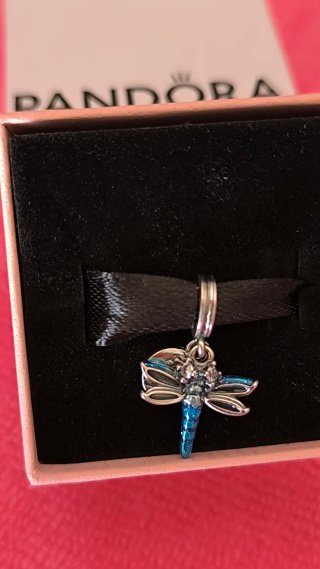 Charm Libélula Azul y Plateado para Pandora