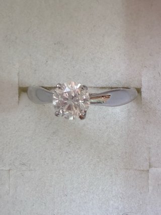 Anillo Oro 18k Diamante Natural 0.96ct F/SI2