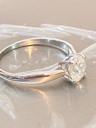 Anillo Oro 18k Diamante Natural 0.96ct F/SI2
