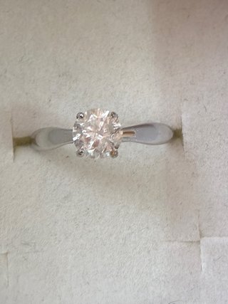 Anillo Oro 18k Diamante Natural 0.96ct F/SI2