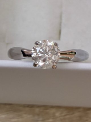 Anillo Oro 18k Diamante Natural 0.96ct F/SI2