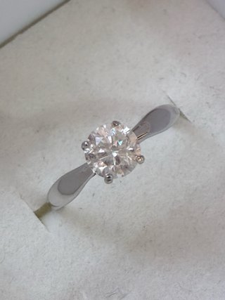 Anillo Oro 18k Diamante Natural 0.96ct F/SI2